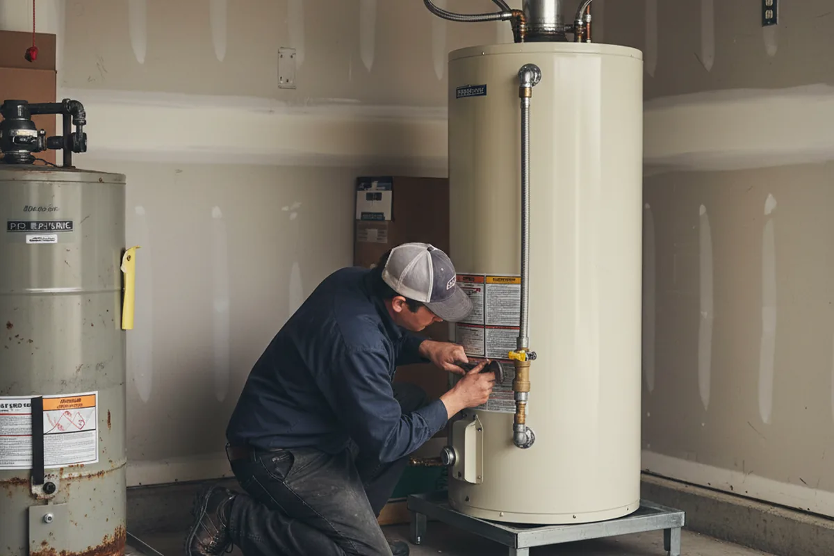 Water heater and shutoff valve replacement in South Beloit